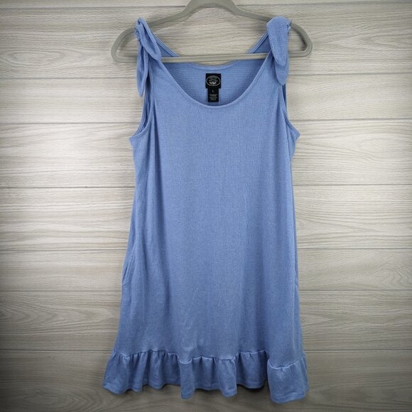 Laura Ashley Dresses & Skirts - Laura Ashley Tie Shoulder Peplum hem Dress